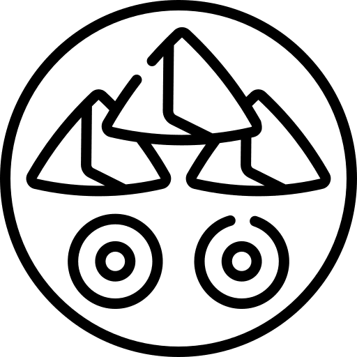 Samosa indian gastronomy nutrition icon