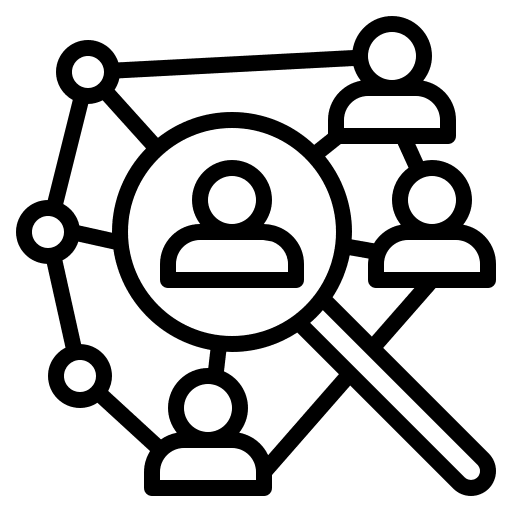 Social science social network community network icon