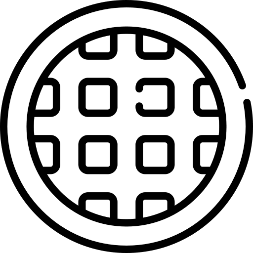 Waffle toast bread meal icon