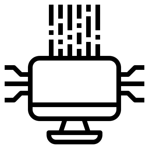 Computer education artificial intelligence network icon