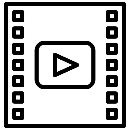 Entertainment education footage film icon