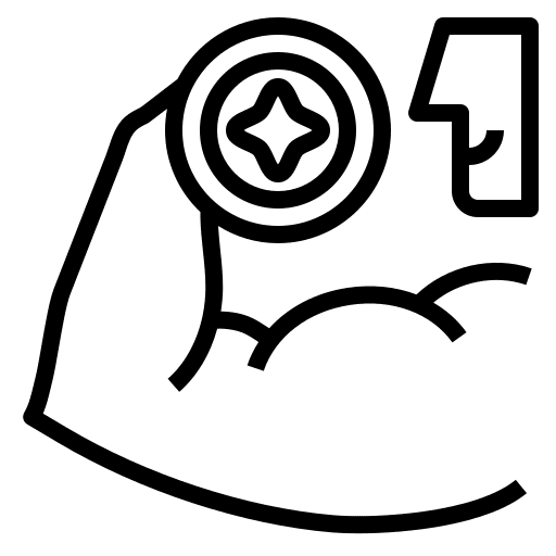 Health fitness strength health icon