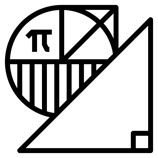 Math pie chart trigonometry mathematics icon