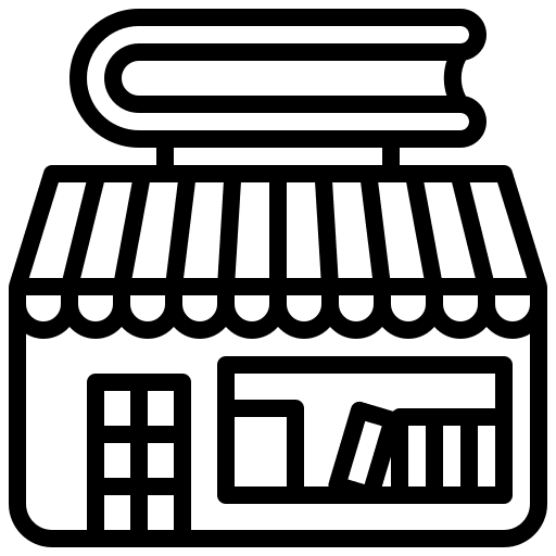 Bookstore press book shop education icon