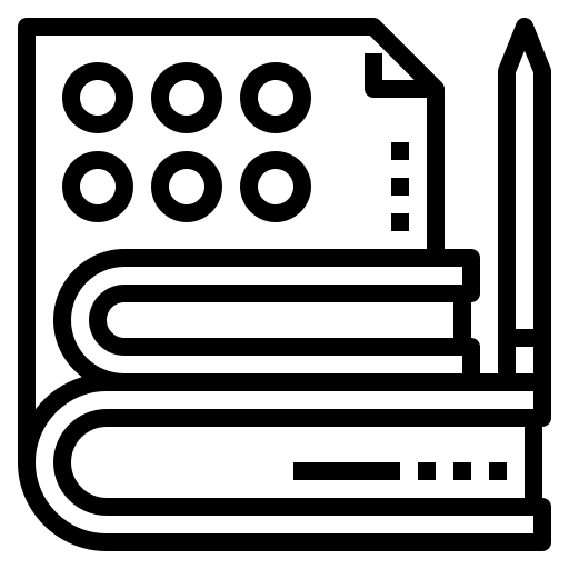 Test book education preparation icon