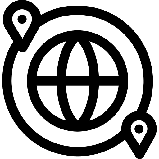 Around the world geography region planet icon