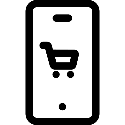 Mobile store commerce online store technology icon
