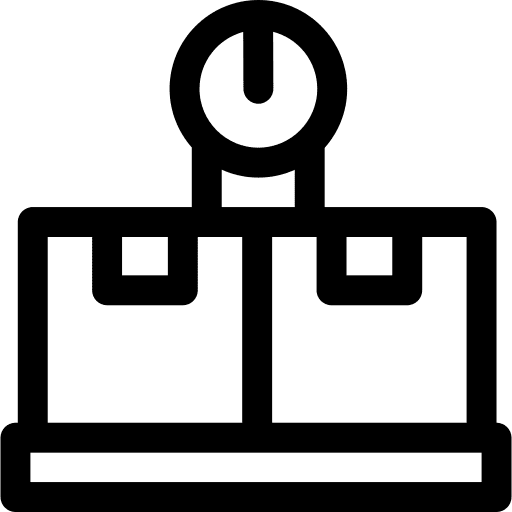 Weight scale box delivery icon