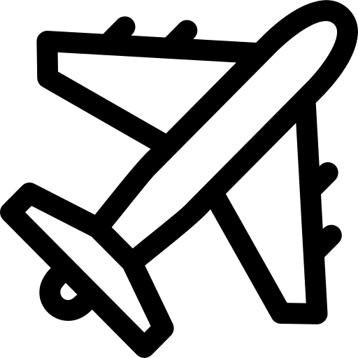 Airplane travel transportation plane icon