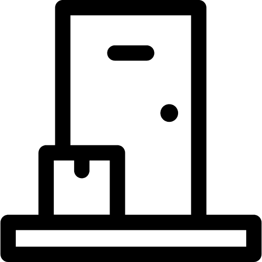 Door delivery package home door delivery icon