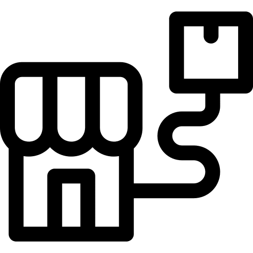 Shipping market shipping and delivery shopping store icon