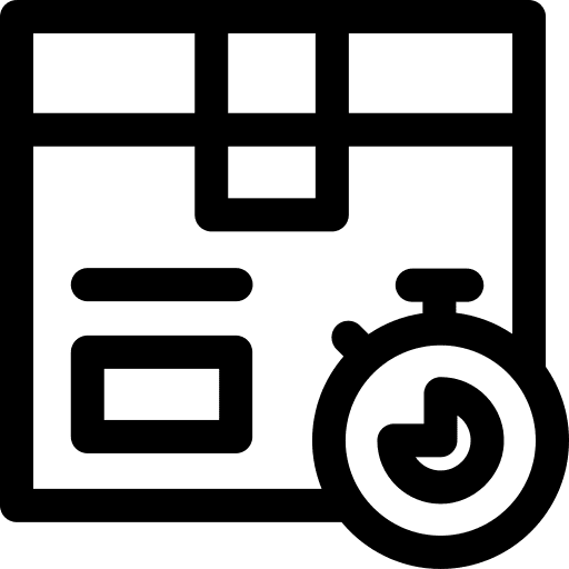 Shipping transportation fast delivery box icon