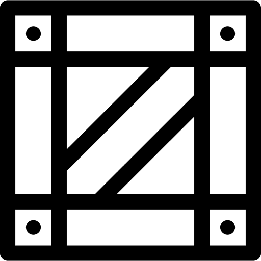 Wooden box package packing box icon