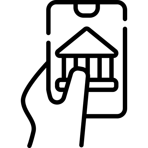 Bank app business and finance electronics icon