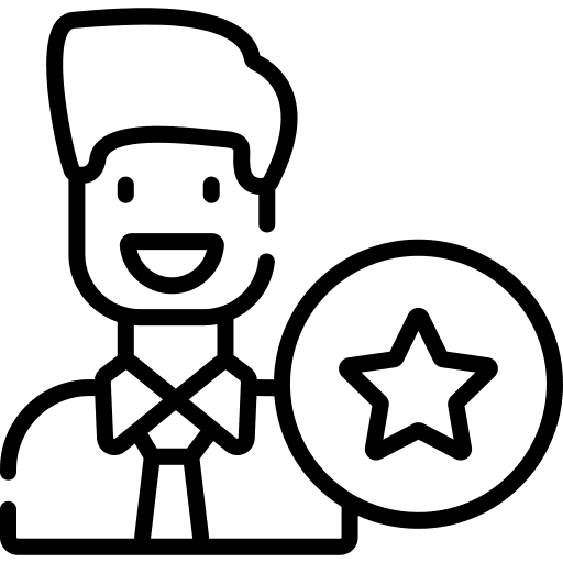 Businessman administrator person head icon