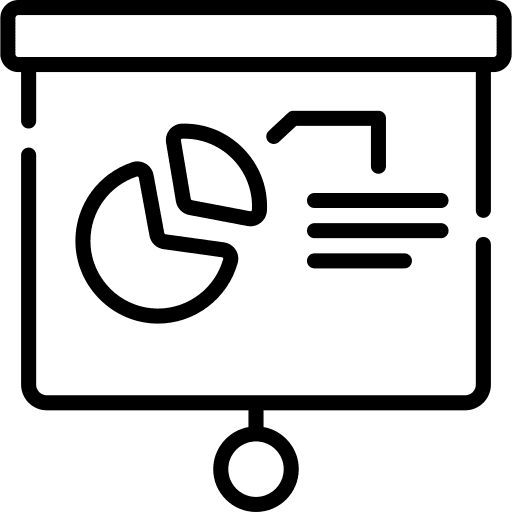 Presentation statistics chart presentation icon