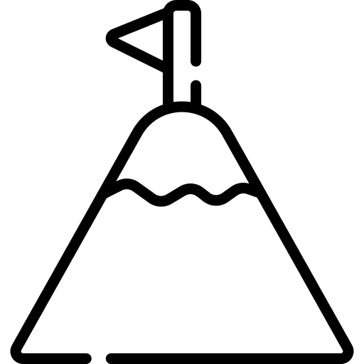 Summit nature peak landscape icon