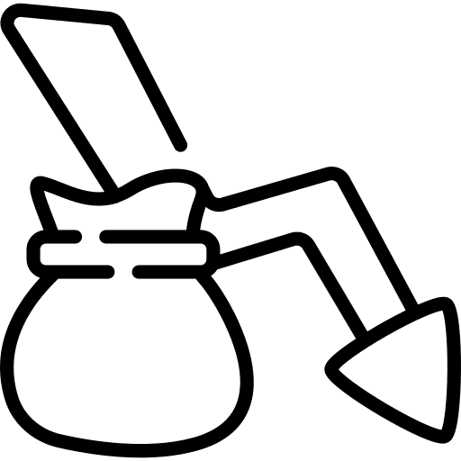 Money bag business and finance down arrow loss icon