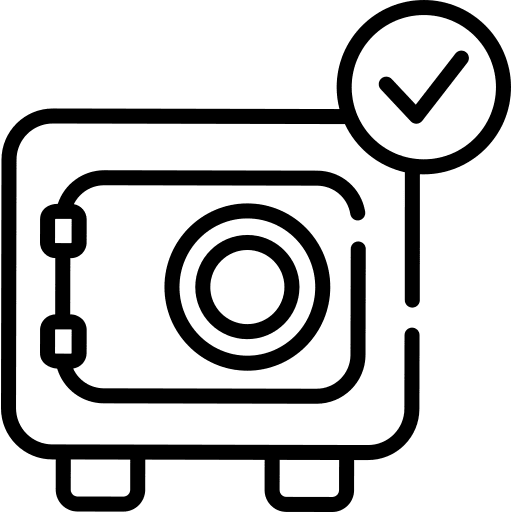 Safebox savings bank business and finance icon