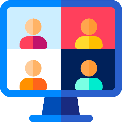 Videoconference class video meeting icon