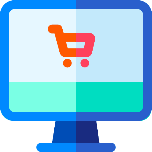 Buy monitor buying ecommerce icon