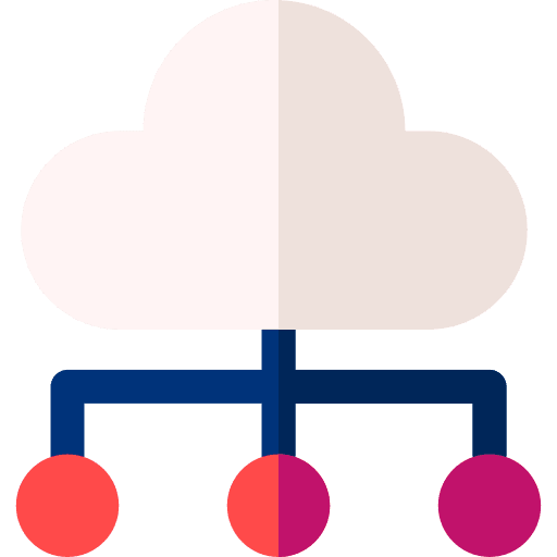 Cloud web development hosting multimedia icon