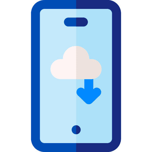 Download smartphone multimedia option download icon