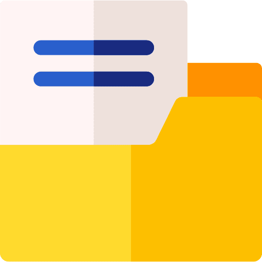 Folder office material storage records icon