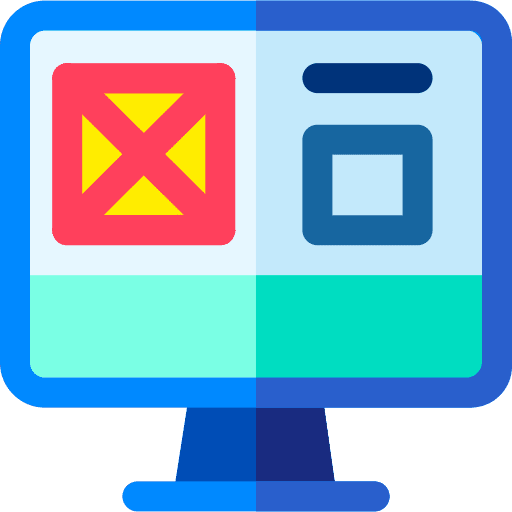 Web design computer monitor layout icon