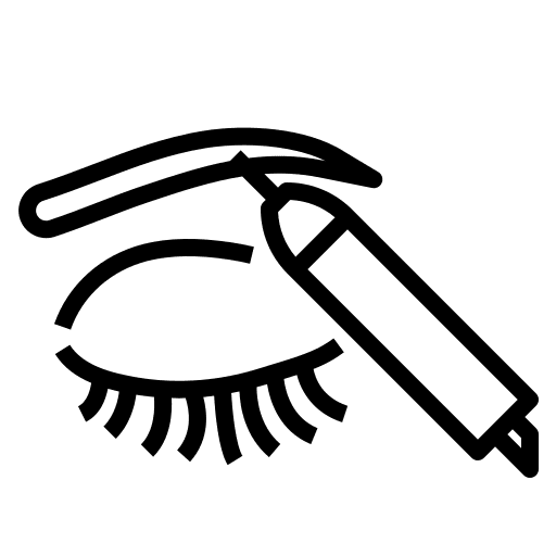 Eyebrow wellness makeup care icon