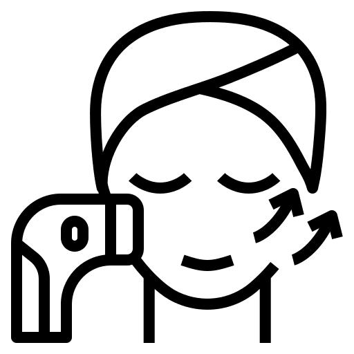 Facial treatment cosmetics peeling wellness icon