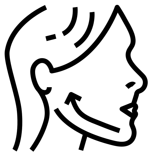 Jaw skin care treatment cosmetics icon