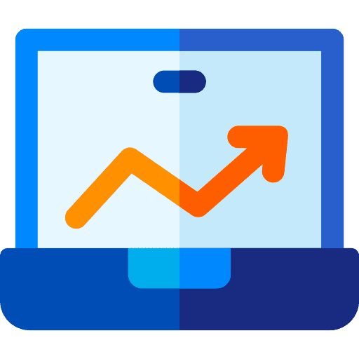 Laptop graph graphic statistics icon