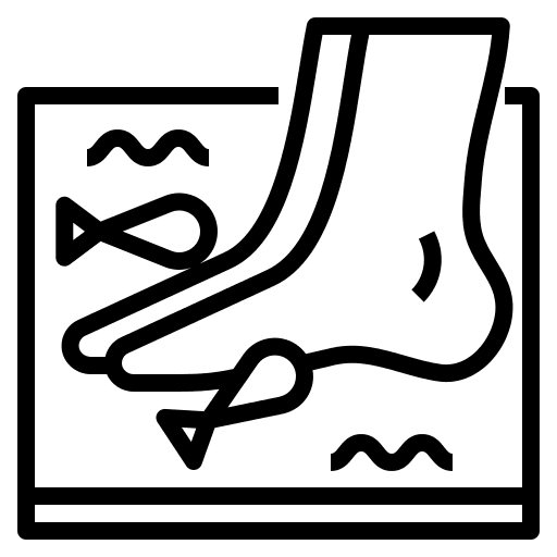 Fish spa treatment care wellness icon