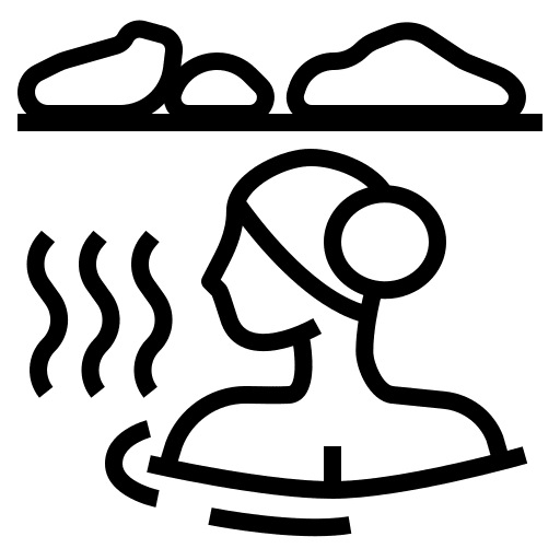 Onsen care hot spring skin care icon