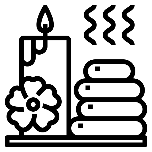 Candle candle spa and relax wellness icon