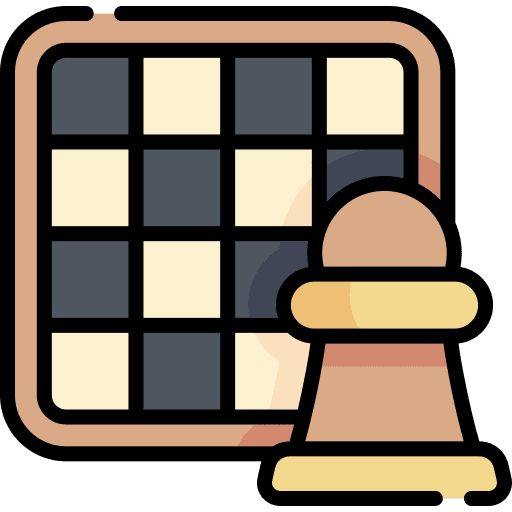 Chess board chess piece strategy gaming icon