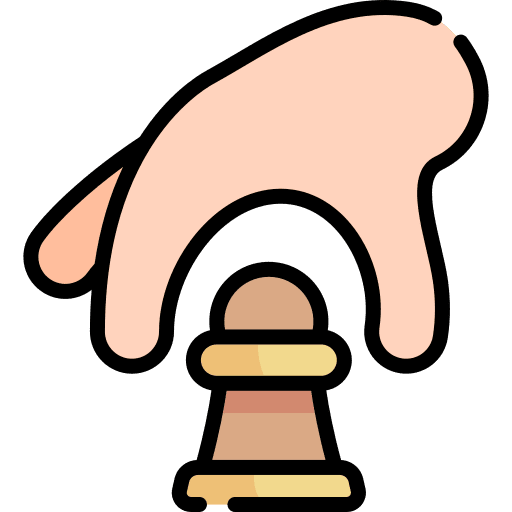 Move hands and gestures board game pawn icon