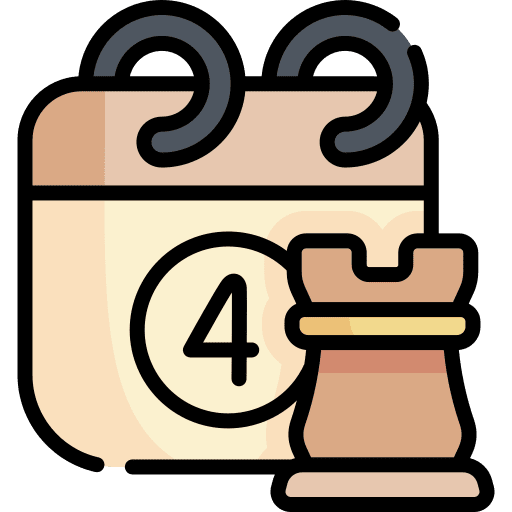 Chess game chess game calendar planning icon