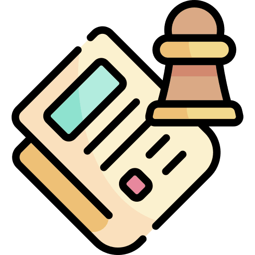 Newspaper entertainment strategy board game icon