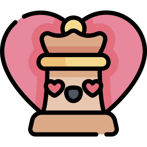Queen board game gaming heart icon