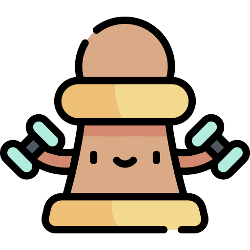Training chess piece strategy gaming icon