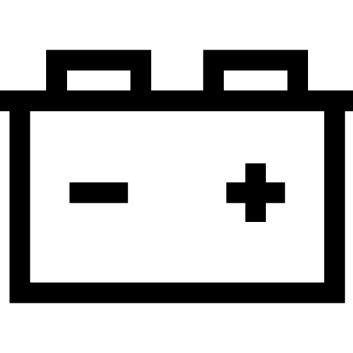 Battery inverter rechargeable car icon