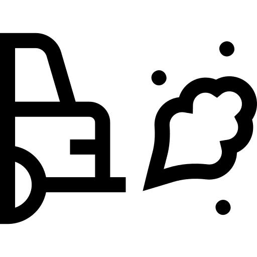 Contamination exhaust pipe emission automobile icon