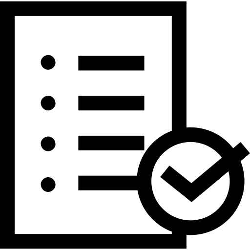 Result checklist criteria check icon