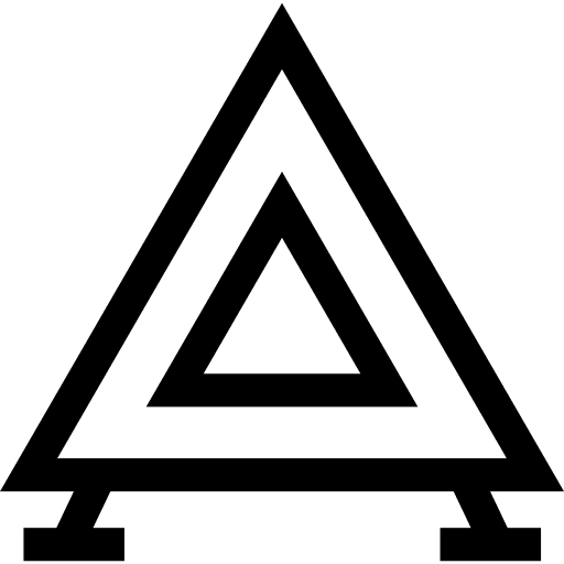 Triangle emergency sign broken car accident icon