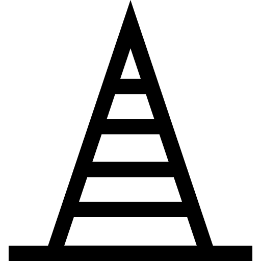 Cone construction and tools cone traffic cone icon