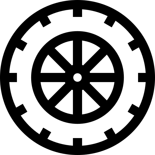 Wheel wheel transportation tire icon