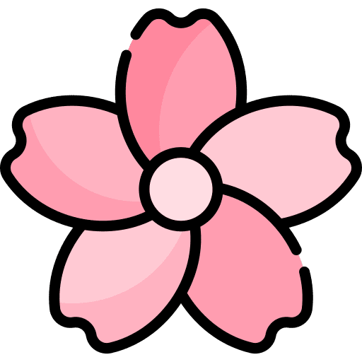 Sakura cherry blossom japanese flower icon