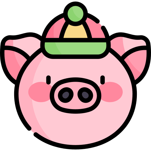 Pig pig shapes and symbols animals icon